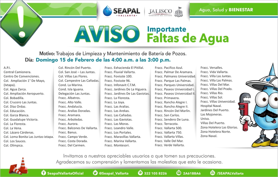 Programa Seapal falta de agua en 80 colonias